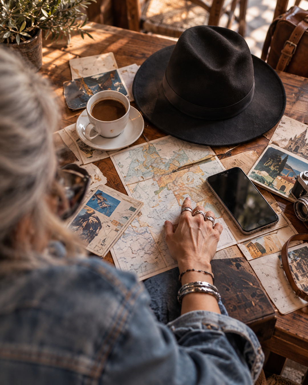 Grace Uncommon planning her next chapter over a map and coffee