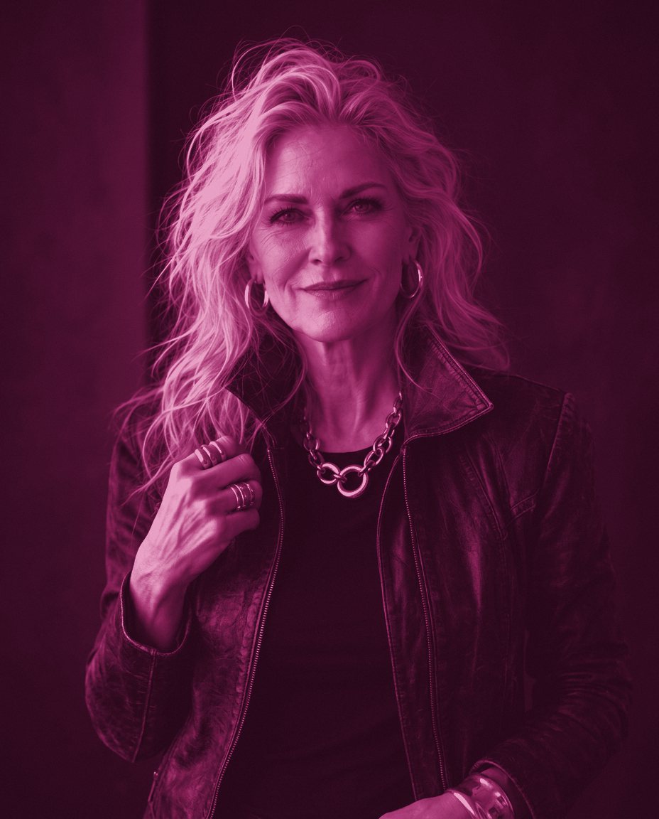 Grace Uncommon wearing a leather jacket